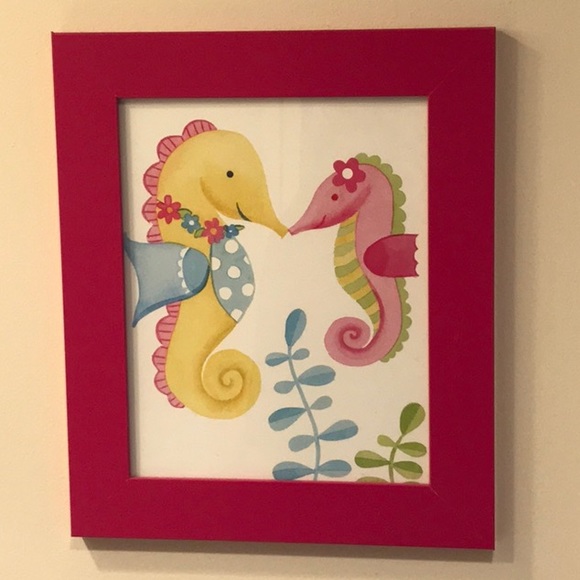 Pottery Barn Kids Inspired Framed Mermaid Prints - Set of 3 - Picture 3 of 4
